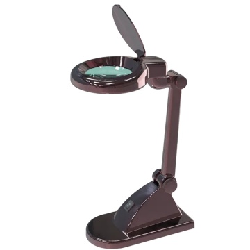 Lighted Magnifying Glass Lamp with Real Glass Lens for Detailed Work and Reading