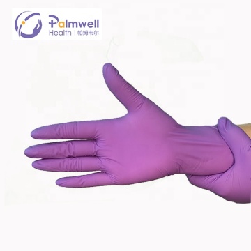 Disposable Clean Gloves Purple Color Housekeeping Nitrile Gloves