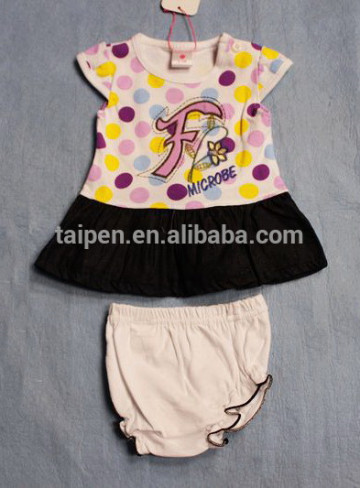 Wholesale Fashion Printed Baby Girl Cotton Dresses