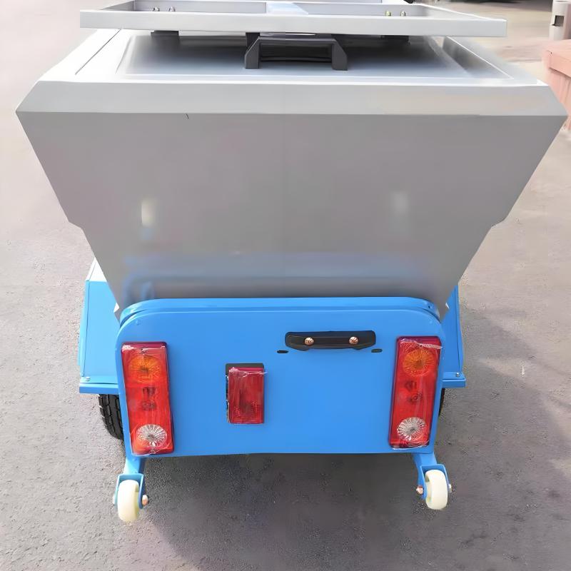 Electric three-wheeled cleaning and transportation vehicle