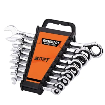 9pcs Combination Wrench Set: Open End Spanner and Ratchet Wrench for Labor Saving
