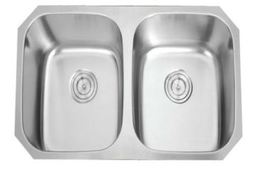 double equal bowl stainless steel sink kitchen equipment