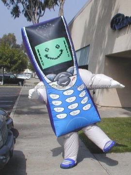 Inflatable Costume, Mobile Phone Moving Cartoon Mascot (K6013)