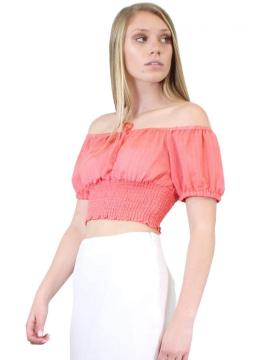 Puffy Sleeve Crop Top