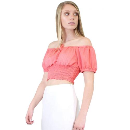 Puffy Sleeve Crop Top