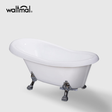 Acrylic Clawfoot Bathtub in White