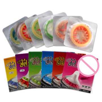6PCS Condoms Adult Sex Products High Sensation Class Female G-spot Vaginal Stimulation Condoms Multi Kind Sophora Viciifolia Set