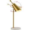 Modern Brass Finish Adjustable Table Lamp for Bedroom Living