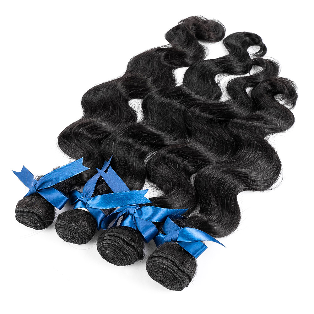 Miracle hair products natural black color charming princess brazilian body wave human hair quality synthetic hair weft