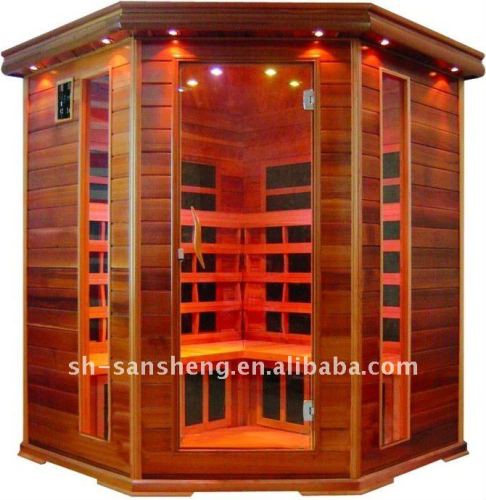 4-person far infrared sauna room,red cedar