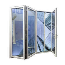 sliding folding glass doors Exterior Aluminum Door Patio Aluminium Folding Glass Door Manufactory