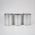 Screw top empty paint round metal tin cans