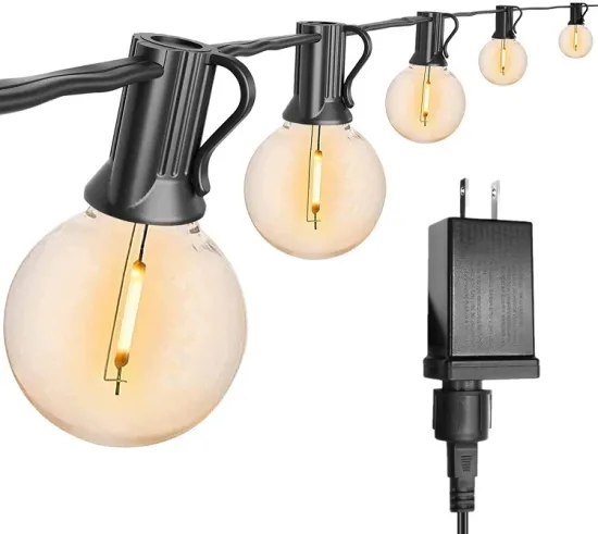 Solar LED String Fairy Light Globe Bulbs Outdoor Wedding Garland Lamp