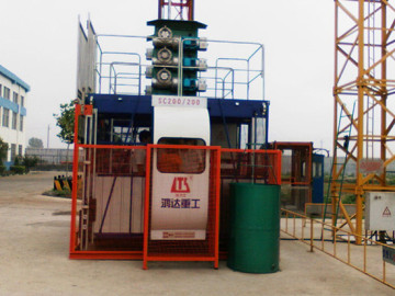 CHINA SHANDONG building lifter HONGDA 2ton single cage construction elavator for sale
