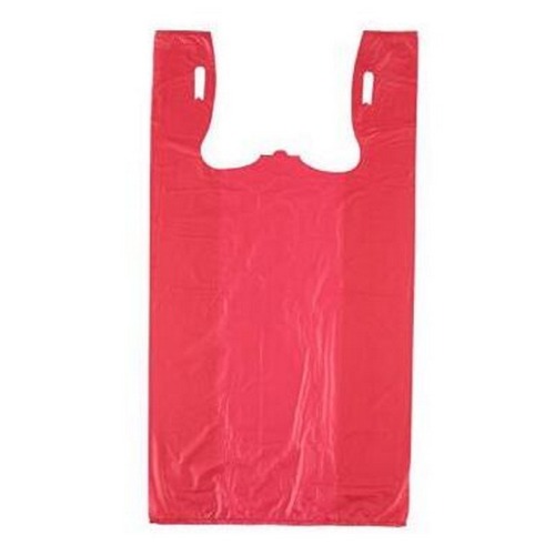 Promotional Low Price Disposable Plastic Vest T-Shirt Cartoon Shopping Bag