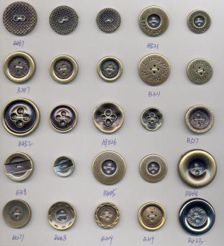Fashion Look Metal 4-Holes Electroplating ABS /Plastic Button