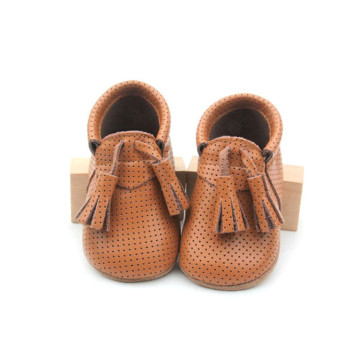 Holes Unisex Baby Leather Moccasins