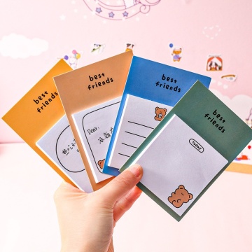 Kawaii Korea Portable Anime Sticky Notes Custom Memo Pads for School and Office