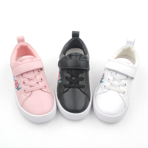 Black Casual Children Shoe Pink And Black And White Casual Shoes Factory