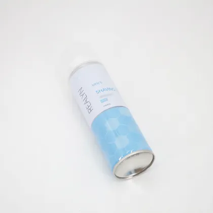Tinplate spray foam aerosol can for shaving foam