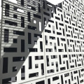 Custom Outdoor Aluminum Carved Panel Metal Facade Curtain Wall