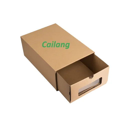 Custom Printed Brown Kraft Paper Shoe Packaging Boxes
