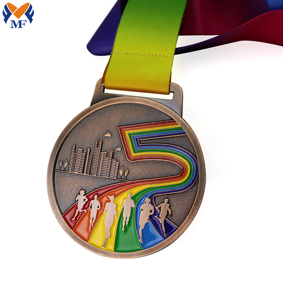 Custom Running Rainbow Medals