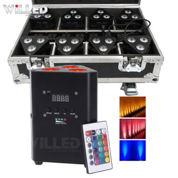 Stage Freedom PAR Light 3*18W RGBAW UV S4 Remote Control Fairy LED Wireless Uplight for Wedding Party