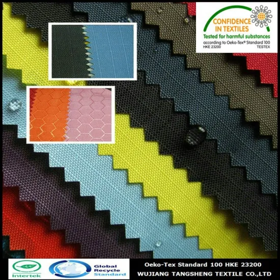 100% Recycled PET polyester oxford fabric 600D plaid fabric