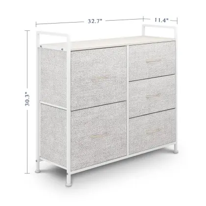 5 fabric drawers storage organizer with drawers