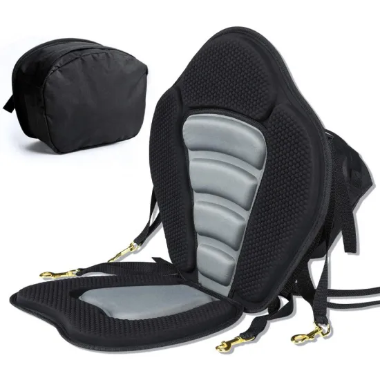 Deluxe Soft Cushion Backrest Highback Fishing Kayak Seat with Storage Bag