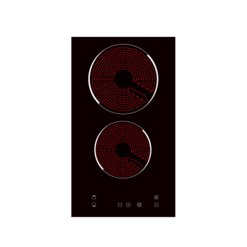 Double Vertical Built-in Metal Base Glass Top Induction Cooker Hob