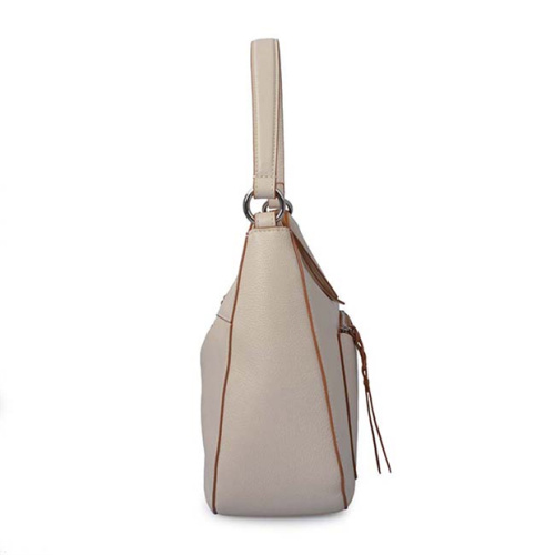 Large Slouchy Hobo Weekend Bag Women Beige