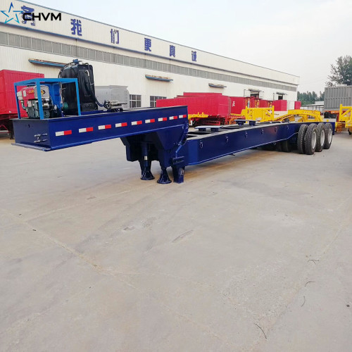 Gooseneck Detachable Lowbed Truck Trailer