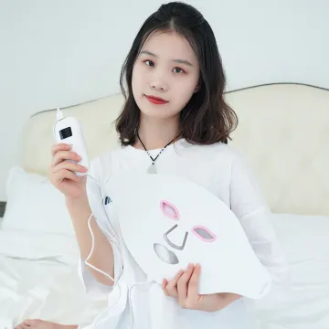 Silicon 7 Colors Light LED Facial Mask with Neck Treatment - Photon Therapy Beauty Device