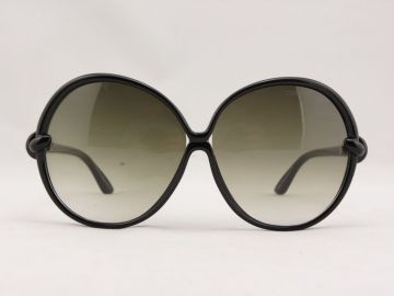 Shiny Black / Grey Gradient 62mm Lens Womens Tom Ford Nicole Tf164 Sunglasses Color 01b