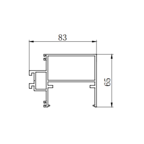 HRB52 Cortina de la pared de la pared de aluminio Perfil de extrusión de extrusión