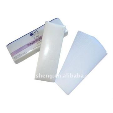 Disposable nonwoven depilatory paper hair removal wax strip