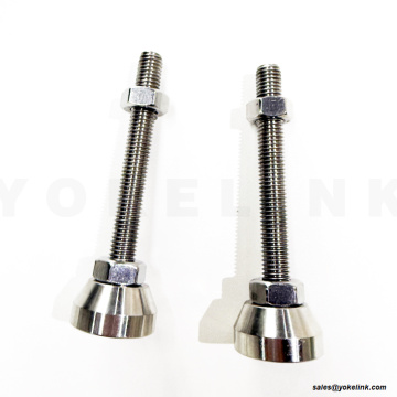 SUS304 meratakan kaki perabot kaki dengan kacang stud berulir