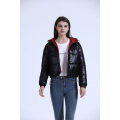 two colors contrast fashion ladies` short jacket