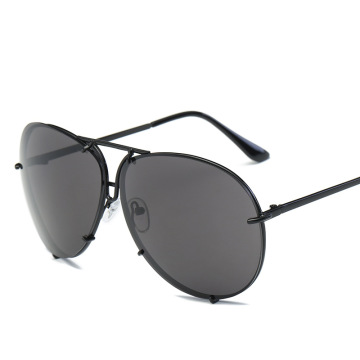 2021 แว่นกันแดดใหม่ Retro Ocean Frame ขนาดใหญ่กำหนดเอง