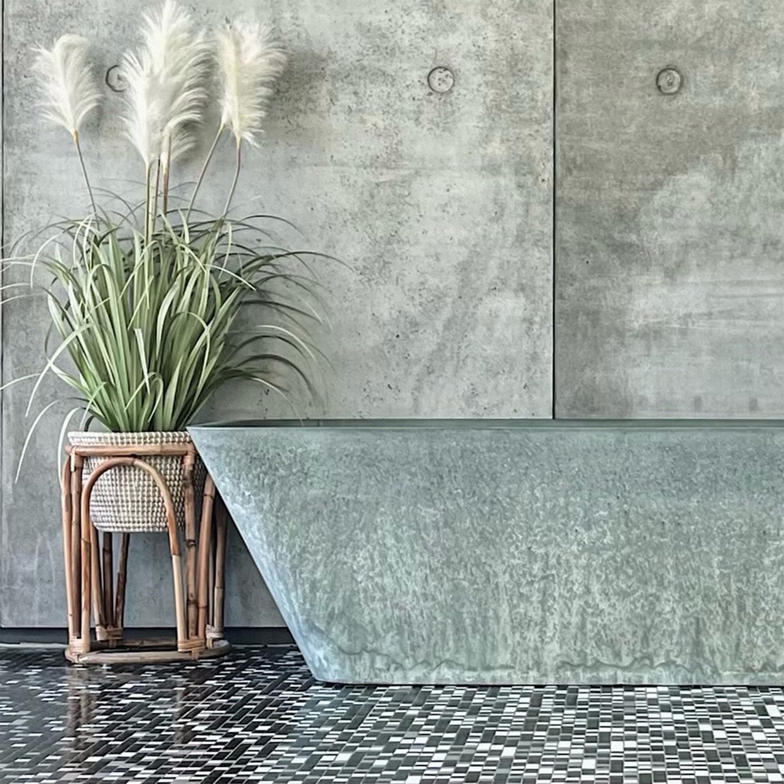 concrete freestanding tub concrete soaking tub polished concrete bathtub