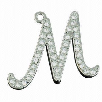 Alloy Pendant with Environmental Friendly Zinc Alloy/Oleoresin/Rhinestone, OEM Orders Welcomed