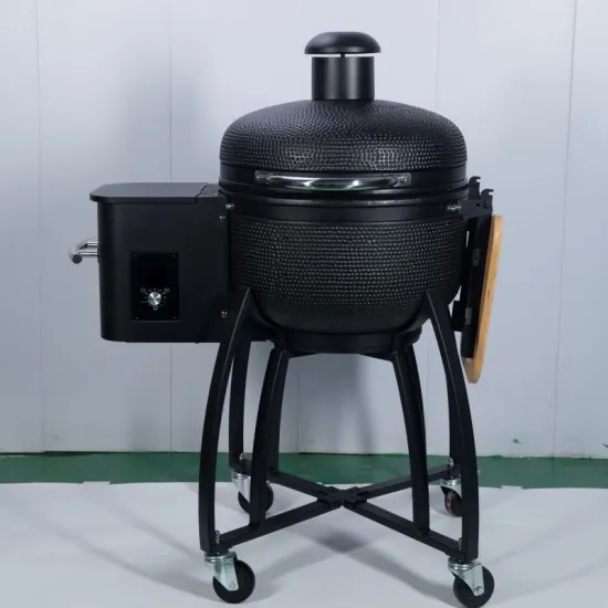 24 Inch Black Barbecue Kamado Grill Ceramic Electric Pellet Smoker BBQ Grill