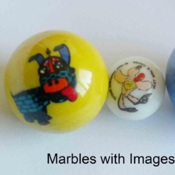 Decorative Printing Glass Marble Ball For Sale