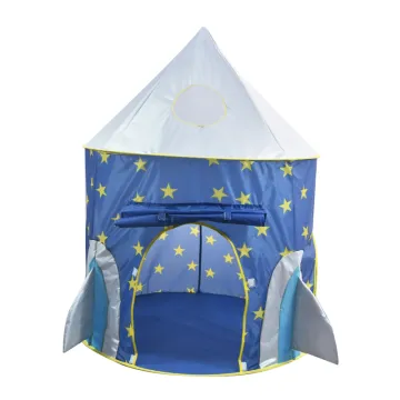customization Christmas tent factory Blue Cartoon Rocket tent