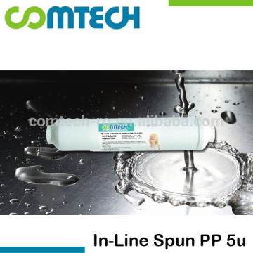 Disposable In-line Spun PP 5u Water Filter Cartridge