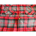 Men Casual Double Pockets Y/D T/C Flannel Shirt