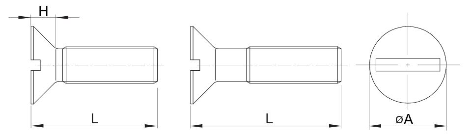 Drawing Machine Screw Slotted Drive Bs450 F Head