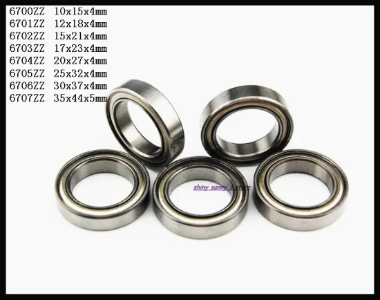 6-10pcs/Lot 6700ZZ , 6701ZZ , 6702ZZ , 6703ZZ Thin Wall Deep Groove Ball Bearing Miniature Bearing Brand New